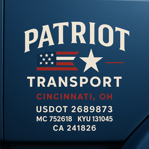 Truck Door Decal Sticker Signs With USDOT, MC, KYU, CA & Others | US DOT Compliant Truck Door Signs For Semi-Trucks, Work Trucks, Hot Shots (Set of 2)