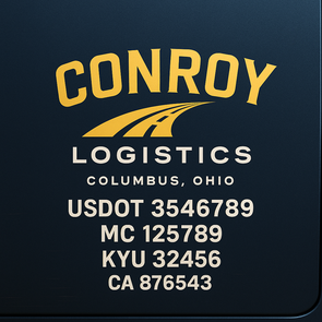 Truck Door Decal Sticker Signs With USDOT, MC, KYU, CA & Others | US DOT Compliant Truck Door Signs For Semi-Trucks, Work Trucks, Hot Shots (Set of 2)