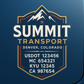 Truck Door Decal Sticker Signs With USDOT, MC, KYU, CA & Others | US DOT Compliant Truck Door Signs For Semi-Trucks, Work Trucks, Hot Shots (Set of 2)
