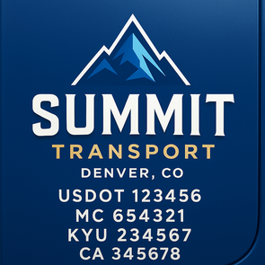 Truck Door Decal Sticker Signs With USDOT, MC, KYU, CA & Others | US DOT Compliant Truck Door Signs For Semi-Trucks, Work Trucks, Hot Shots (Set of 2)