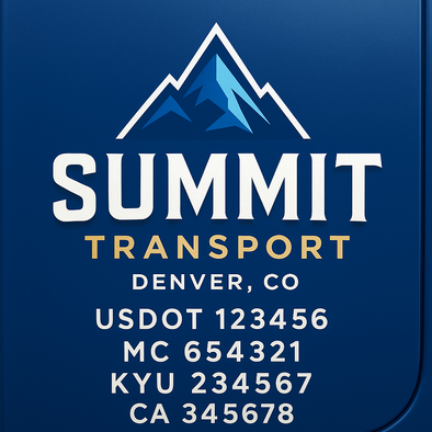 Truck Door Decal Sticker Signs With USDOT, MC, KYU, CA & Others | US DOT Compliant Truck Door Signs For Semi-Trucks, Work Trucks, Hot Shots (Set of 2)