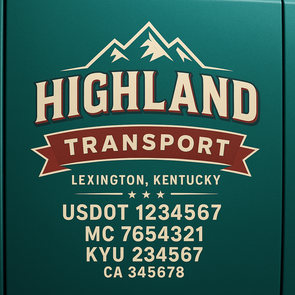 Truck Door Decal Sticker Signs With USDOT, MC, KYU, CA & Others | US DOT Compliant Truck Door Signs For Semi-Trucks, Work Trucks, Hot Shots (Set of 2)