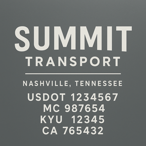 Truck Door Decal Sticker Signs With USDOT, MC, KYU, CA & Others | US DOT Compliant Truck Door Signs For Semi-Trucks, Work Trucks, Hot Shots (Set of 2)