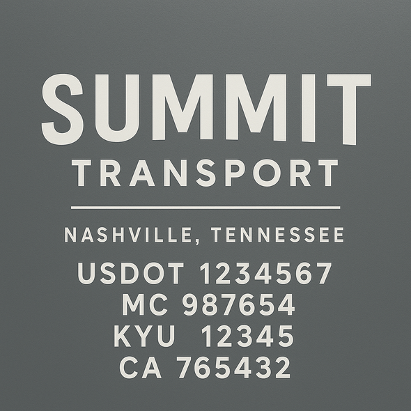 Truck Door Decal Sticker Signs With USDOT, MC, KYU, CA & Others | US DOT Compliant Truck Door Signs For Semi-Trucks, Work Trucks, Hot Shots (Set of 2)