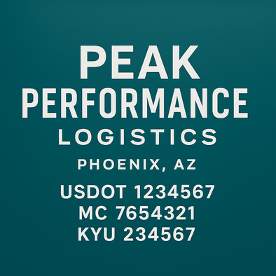 Truck Door Decal Sticker Signs With USDOT, MC, KYU, CA & Others | US DOT Compliant Truck Door Signs For Semi-Trucks, Work Trucks, Hot Shots (Set of 2)