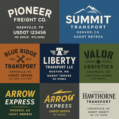 Truck Door Decal Sticker Signs With USDOT, MC, KYU, CA & Others | US DOT Compliant Truck Door Signs For Semi-Trucks, Work Trucks, Hot Shots (Set of 2)