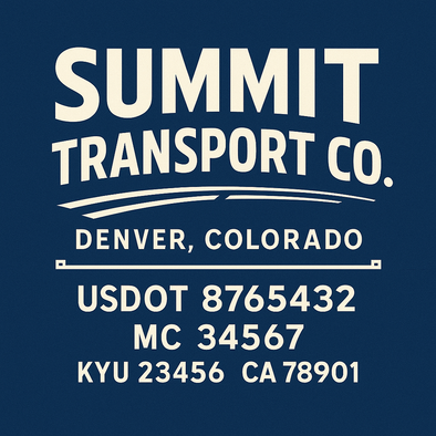 Truck Door Decal Sticker Signs With USDOT, MC, KYU, CA & Others | US DOT Compliant Truck Door Signs For Semi-Trucks, Work Trucks, Hot Shots (Set of 2)