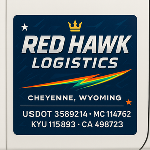 Truck Door Decal Sticker Signs With USDOT, MC, KYU, CA & Others | US DOT Compliant Truck Door Signs For Semi-Trucks, Work Trucks, Hot Shots (Set of 2)