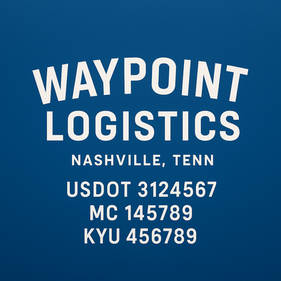 Truck Door Decal Sticker Signs With USDOT, MC, KYU, CA & Others | US DOT Compliant Truck Door Signs For Semi-Trucks, Work Trucks, Hot Shots (Set of 2)