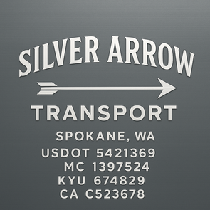 Truck Door Decal Sticker Signs With USDOT, MC, KYU, CA & Others | US DOT Compliant Truck Door Signs For Semi-Trucks, Work Trucks, Hot Shots (Set of 2)