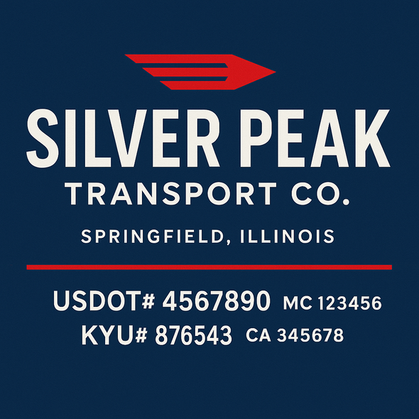 Truck Door Decal Sticker Signs With USDOT, MC, KYU, CA & Others | US DOT Compliant Truck Door Signs For Semi-Trucks, Work Trucks, Hot Shots (Set of 2)