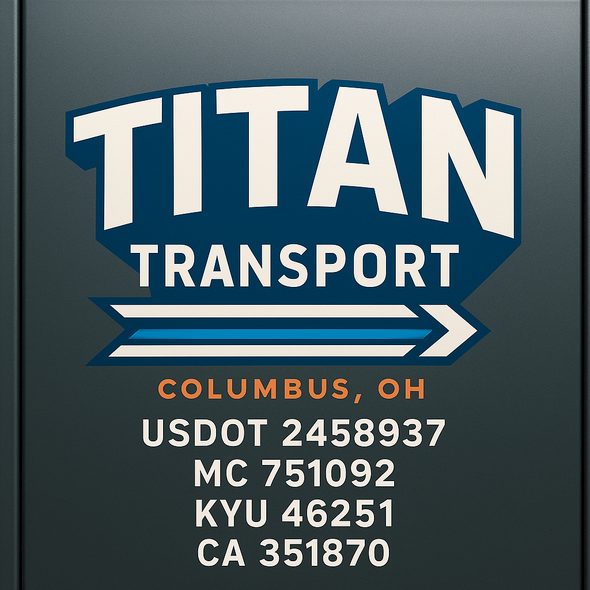 Truck Door Decal Sticker Signs With USDOT, MC, KYU, CA & Others | US DOT Compliant Truck Door Signs For Semi-Trucks, Work Trucks, Hot Shots (Set of 2)