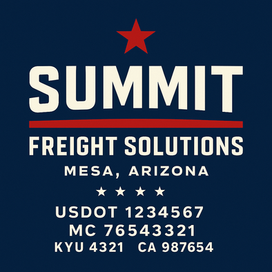Truck Door Decal Sticker Signs With USDOT, MC, KYU, CA & Others | US DOT Compliant Truck Door Signs For Semi-Trucks, Work Trucks, Hot Shots (Set of 2)