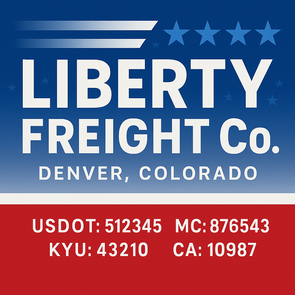 Truck Door Decal Sticker Signs With USDOT, MC, KYU, CA & Others | US DOT Compliant Truck Door Signs For Semi-Trucks, Work Trucks, Hot Shots (Set of 2)