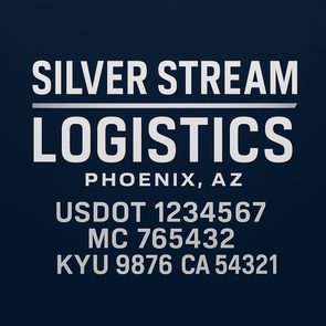 Truck Door Decal Sticker Signs With USDOT, MC, KYU, CA & Others | US DOT Compliant Truck Door Signs For Semi-Trucks, Work Trucks, Hot Shots (Set of 2)