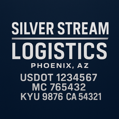 Truck Door Decal Sticker Signs With USDOT, MC, KYU, CA & Others | US DOT Compliant Truck Door Signs For Semi-Trucks, Work Trucks, Hot Shots (Set of 2)