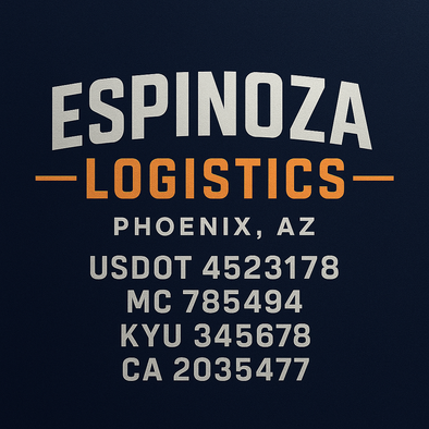 Truck Door Decal Sticker Signs With USDOT, MC, KYU, CA & Others | US DOT Compliant Truck Door Signs For Semi-Trucks, Work Trucks, Hot Shots (Set of 2)