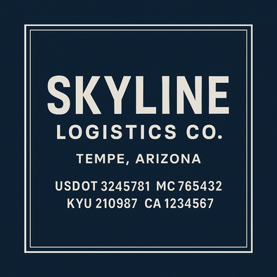 Truck Door Decal Sticker Signs With USDOT, MC, KYU, CA & Others | US DOT Compliant Truck Door Signs For Semi-Trucks, Work Trucks, Hot Shots (Set of 2)