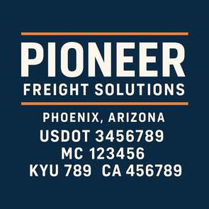 Truck Door Decal Sticker Signs With USDOT, MC, KYU, CA & Others | US DOT Compliant Truck Door Signs For Semi-Trucks, Work Trucks, Hot Shots (Set of 2)
