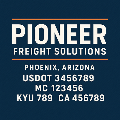 Truck Door Decal Sticker Signs With USDOT, MC, KYU, CA & Others | US DOT Compliant Truck Door Signs For Semi-Trucks, Work Trucks, Hot Shots (Set of 2)