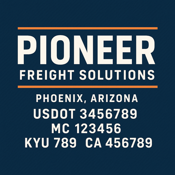 Truck Door Decal Sticker Signs With USDOT, MC, KYU, CA & Others | US DOT Compliant Truck Door Signs For Semi-Trucks, Work Trucks, Hot Shots (Set of 2)