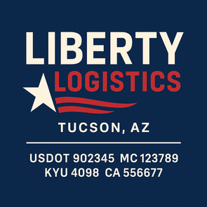 Truck Door Decal Sticker Signs With USDOT, MC, KYU, CA & Others | US DOT Compliant Truck Door Signs For Semi-Trucks, Work Trucks, Hot Shots (Set of 2)
