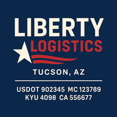 Truck Door Decal Sticker Signs With USDOT, MC, KYU, CA & Others | US DOT Compliant Truck Door Signs For Semi-Trucks, Work Trucks, Hot Shots (Set of 2)