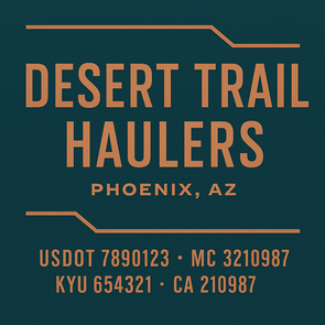 Truck Door Decal Sticker Signs With USDOT, MC, KYU, CA & Others | US DOT Compliant Truck Door Signs For Semi-Trucks, Work Trucks, Hot Shots (Set of 2)