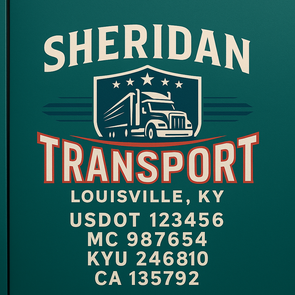 Truck Door Decal Sticker Signs With USDOT, MC, KYU, CA & Others | US DOT Compliant Truck Door Signs For Semi-Trucks, Work Trucks, Hot Shots (Set of 2)