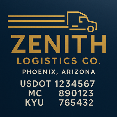 Truck Door Decal Sticker Signs With USDOT, MC, KYU, CA & Others | US DOT Compliant Truck Door Signs For Semi-Trucks, Work Trucks, Hot Shots (Set of 2)