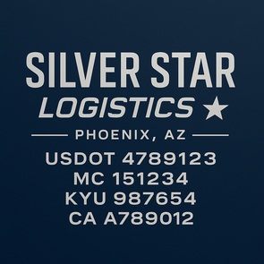 Truck Door Decal Sticker Signs With USDOT, MC, KYU, CA & Others | US DOT Compliant Truck Door Signs For Semi-Trucks, Work Trucks, Hot Shots (Set of 2)