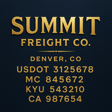 Truck Door Decal Sticker Signs With USDOT, MC, KYU, CA & Others | US DOT Compliant Truck Door Signs For Semi-Trucks, Work Trucks, Hot Shots (Set of 2)