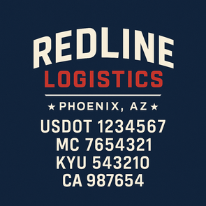 Truck Door Decal Sticker Signs With USDOT, MC, KYU, CA & Others | US DOT Compliant Truck Door Signs For Semi-Trucks, Work Trucks, Hot Shots (Set of 2)
