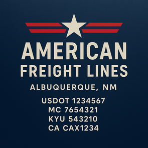 Truck Door Decal Sticker Signs With USDOT, MC, KYU, CA & Others | US DOT Compliant Truck Door Signs For Semi-Trucks, Work Trucks, Hot Shots (Set of 2)
