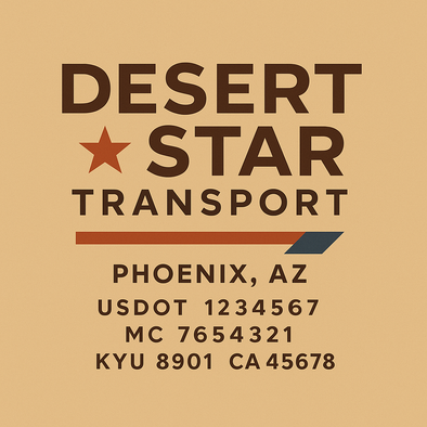 Truck Door Decal Sticker Signs With USDOT, MC, KYU, CA & Others | US DOT Compliant Truck Door Signs For Semi-Trucks, Work Trucks, Hot Shots (Set of 2)