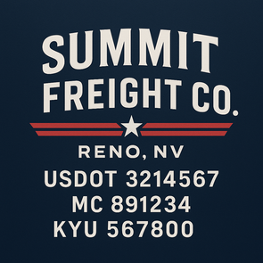 Truck Door Decal Sticker Signs With USDOT, MC, KYU, CA & Others | US DOT Compliant Truck Door Signs For Semi-Trucks, Work Trucks, Hot Shots (Set of 2)