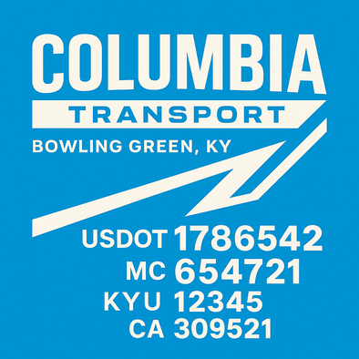 Truck Door Decal Sticker Signs With USDOT, MC, KYU, CA & Others | US DOT Compliant Truck Door Signs For Semi-Trucks, Work Trucks, Hot Shots (Set of 2)