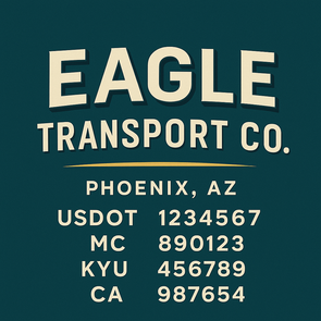 Truck Door Decal Sticker Signs With USDOT, MC, KYU, CA & Others | US DOT Compliant Truck Door Signs For Semi-Trucks, Work Trucks, Hot Shots (Set of 2)