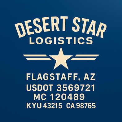 Truck Door Decal Sticker Signs With USDOT, MC, KYU, CA & Others | US DOT Compliant Truck Door Signs For Semi-Trucks, Work Trucks, Hot Shots (Set of 2)