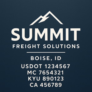 Truck Door Decal Sticker Signs With USDOT, MC, KYU, CA & Others | US DOT Compliant Truck Door Signs For Semi-Trucks, Work Trucks, Hot Shots (Set of 2)