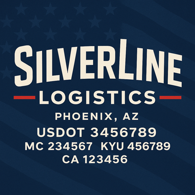 Truck Door Decal Sticker Signs With USDOT, MC, KYU, CA & Others | US DOT Compliant Truck Door Signs For Semi-Trucks, Work Trucks, Hot Shots (Set of 2)