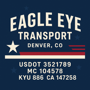 Truck Door Decal Sticker Signs With USDOT, MC, KYU, CA & Others | US DOT Compliant Truck Door Signs For Semi-Trucks, Work Trucks, Hot Shots (Set of 2)