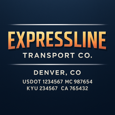 Truck Door Decal Sticker Signs With USDOT, MC, KYU, CA & Others | US DOT Compliant Truck Door Signs For Semi-Trucks, Work Trucks, Hot Shots (Set of 2)