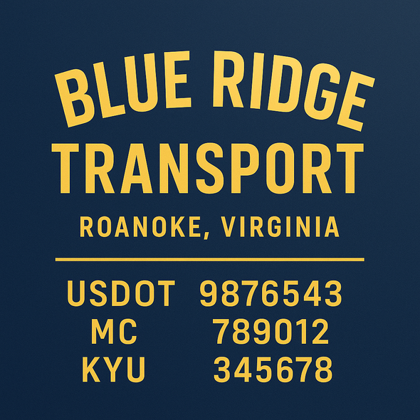Truck Door Decal Sticker Signs With USDOT, MC, KYU, CA & Others | US DOT Compliant Truck Door Signs For Semi-Trucks, Work Trucks, Hot Shots (Set of 2)