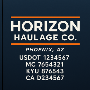Truck Door Decal Sticker Signs With USDOT, MC, KYU, CA & Others | US DOT Compliant Truck Door Signs For Semi-Trucks, Work Trucks, Hot Shots (Set of 2)