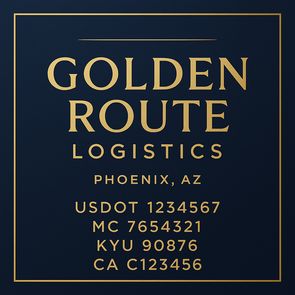 Truck Door Decal Sticker Signs With USDOT, MC, KYU, CA & Others | US DOT Compliant Truck Door Signs For Semi-Trucks, Work Trucks, Hot Shots (Set of 2)