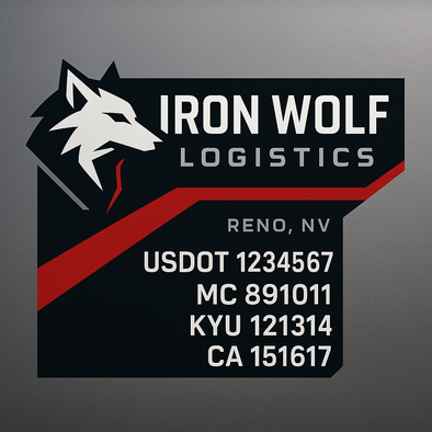 Truck Door Decal Sticker Signs With USDOT, MC, KYU, CA & Others | US DOT Compliant Truck Door Signs For Semi-Trucks, Work Trucks, Hot Shots (Set of 2)