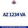 Boat Registration Number Decal Sticker Lettering (Set of 2)