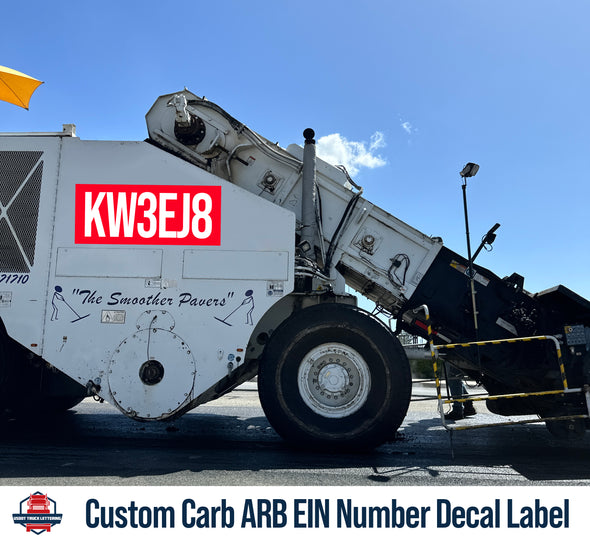 carb ein label decal sticker