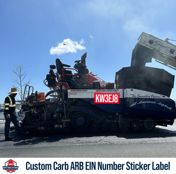 carb ein label decal off road